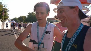 BYU grad wins St George Marathon mens race repeatrunner breaks own course record in womens race [upl. by Sapphire809]