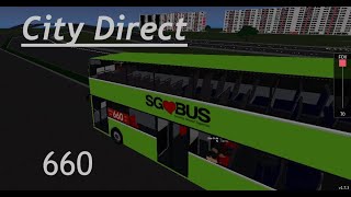 Roblox Bosham Singapore Tower Transit Singapore Yutong E12DD on City Direct 660 PM Peak [upl. by Nevad]