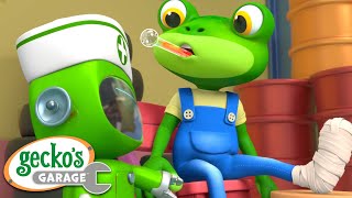 Gecko Gets a BOO BOO  Geckos Garage  Truck Videos  Cartoons For Kids [upl. by Staffan]