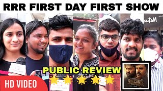 RRR Hindi FIRST DAY FIRST SHOW PUBLIC REVIEW  Jr NTR Ram Charan Alia Bhatt Ajay Devgn [upl. by Bonine451]