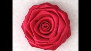 DIY Ribbon Rose Tutorial How to make [upl. by Baerman448]