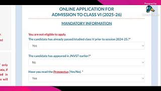 NAVODAYA VIDYALAYA SAMITI CLASS VI ADMISSION STARTED [upl. by Adnolrehs]