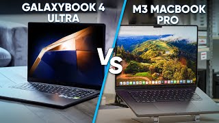 GalaxyBook 4 Ultra Vs M3 MacBook Pro  Which One is Better [upl. by Dirfliw32]