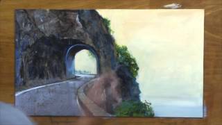 The Tunnel  Painting demonstration by Roger Bansemer [upl. by Ainit]