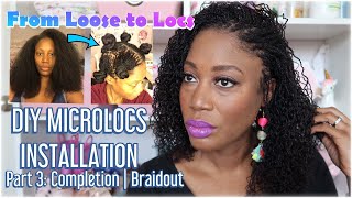 DIY Microlocs Big Reveal  Interlock Method and Two Strand Twists  Braidout [upl. by Gavrah449]