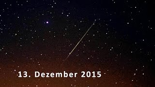 Geminiden  Dezember 2015  eine Sternschnuppe [upl. by Remot]