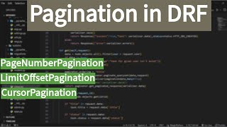 Pagination in Django Rest Framework  Django Rest Framework Tutorial  Backend API [upl. by Eimma]