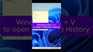 How to use the Clipboard History feature with Windows  V windows11 clipboard copypaste [upl. by Martella]