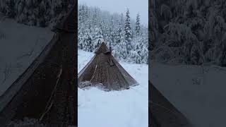 Stove tent camping camp camping winter [upl. by Esirehs]