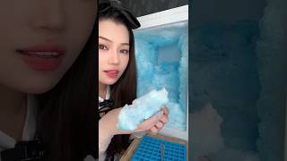 FREEZER💙FROST MUKBANGEATING ASMR☀️GIRL MINI FREEZER humidifierfreezerfrost freezerfrost iceasmr [upl. by Wilson]