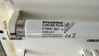 Sylvania Luxline Plus F18W827T8 Homelight warm white fluorescent tube [upl. by Evers463]