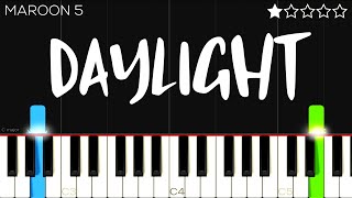 Maroon 5  Daylight  EASY Piano Tutorial [upl. by Guerra24]