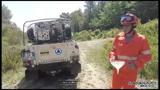 Ventimiglia a Sealza esercitazione della Protezione civile antincendio boschivo [upl. by Une]