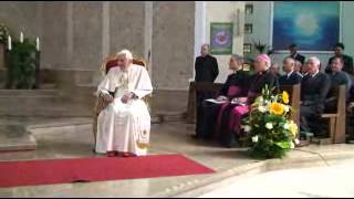 Papal Visit to Chapter  Ad Gentes Center  Nemi [upl. by Ahsilram]