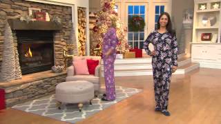 Carole Hochman Bed of Roses Rayon Jersey 2Piece Pajama Set with Stacey Stauffer [upl. by Atekal]