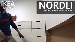 How to Assemble IKEA  이케아 NORDLI 노르들리7칸서랍장 화이트 조립하기 [upl. by Jauch]