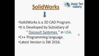 Short Introduction for SolidWorks [upl. by Assetniuq]