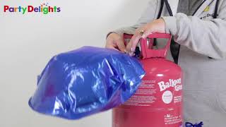 How to Use a Helium Canister with Foil Balloons [upl. by Elimay]