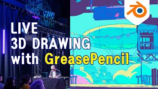 Blender Grease Pencil for illustrators and animators  Conference  live drawing [upl. by Clower488]