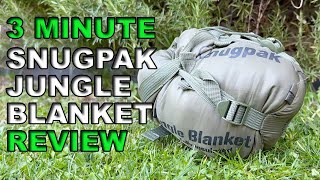 Snugpak Insulated Jungle blanket 3 minute review camping wild camping [upl. by Niarda]