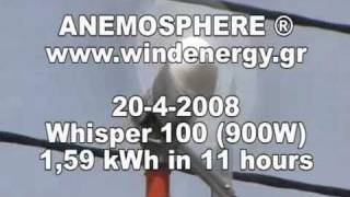 Whisper WHI100 turbina eoliana generator moara de vant de uz casnic  Energie Eoliana [upl. by Suoirad]