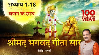 श्रीमद भगवद गीता सार  संपूर्ण गीता  Bhagawad Geeta All Chapters With Narration Shailendra Bharti [upl. by Amocat]