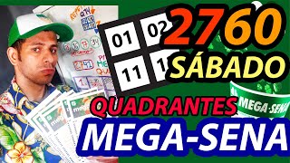 Quadrantes Atrasados Para MegaSena 2760 deste Sábado [upl. by Krein]