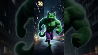 Dad Cat saved his son from Devil Hulk 🙀 cat catsoftiktok shortsfeed trendingshorts viralshorts [upl. by Anazus]