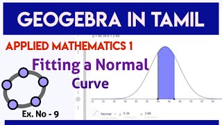 Fit a normal Distribution  Standard Deviation  Fitting a Normal Curve  Geogebra in mathematics [upl. by Ellord951]