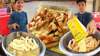 16 Years Old Kid Selling FRENCH FRIES 🍟 Afghani Hardworking Boy Making McDonalds Style Fries [upl. by Leighland821]