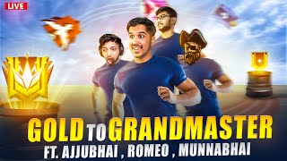 Rank Push Gold To Grandmaster With OG Squad  Free Fire Live  Desi Army [upl. by Valeria252]