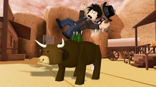 TOURO COM CHIFRES MUITO FORTES  Roblox  Escape Wild West Obby [upl. by Aikar]