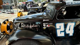 Evan Schwarz 24 Legends Onboard  HMP Oval Track Feature Race 62224 [upl. by Yetah]