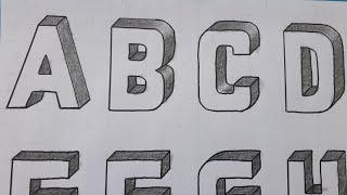 3d Drawing Letter A To Z  How To Draw Capital Alphabet Lettering A Z Easy Simple For Beginners [upl. by Schnorr]