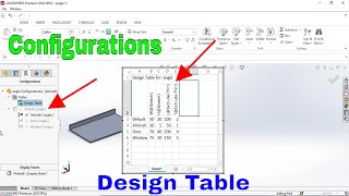 How to add Configurations of Part in SolidWorks by using Design Table [upl. by Werbel]