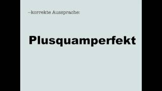 Korrekte Aussprache Plusquamperfekt [upl. by Yltnerb462]