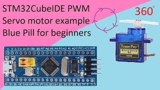 77 STM32CubeIDE FS90R Continues Servo Motor PWM with STM32F103C8T6 [upl. by Ailugram]