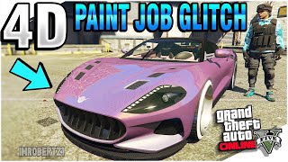 GTA 5 Online 4D Paint Job Glitch 4D Glitter Paint Jobs Modded Paint Jobs GTA 5 Glitches [upl. by Selima]