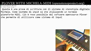 Stenografare con un pianoforte MIDI ed il software Plover [upl. by Annoved]