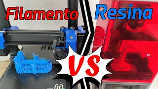 Impresora 3D resina vs filamento ¿Cual mejor  COMPARATIVA [upl. by Aerbas]