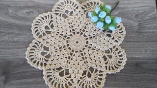 Centrino Uncinetto 💐 Tutorial Facile 💜 Crochet Doily Easy 🌷 Centro de Mesa Crochet [upl. by Soilissav]