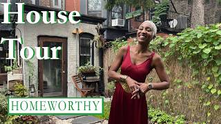 HOUSE TOUR  A Stylish DIYInspired Brooklyn Townhouse Apartment with A Beautiful Garden Patio [upl. by Slaby791]