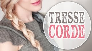 Tresse torsade en corde à 2 brins ❤ Tuto coiffure facile à faire soi même [upl. by Suaeddaht]