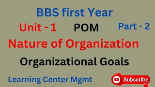 Organizational goals II Types and features of organizational goals II BBS first year II [upl. by Yllier842]