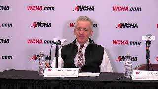 WCHA Final Faceoff Wisconsin Game 2 Press Conference [upl. by Frentz]