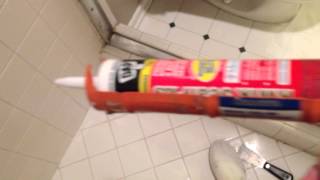 How To Caulk Your Shower Bathroom With New Silicone Rubber Caulk [upl. by Janet313]