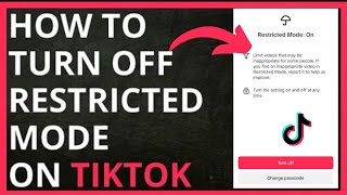 How To Turn Off Restricted Mode On Your TikTok Account 2024  TikTok Restricted Mode 2024 [upl. by Einaj]