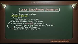 leave encashment  Leave salary Taxability exemption and Calculation [upl. by Eninnaj278]