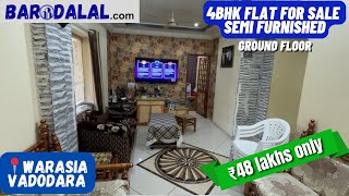 Semi furnished 4bhk flat for sale in vadodara ground floor old rto road warasiya [upl. by Gnni]