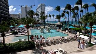 The pool at the Marriott in Condado Beach San Juan Puerto Rico [upl. by Hanoy]